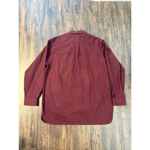 LL Bean Mens Deep Wine Chamois Traditional Fit button Down Shirt Sz XL Tall - Picture 10 of 11